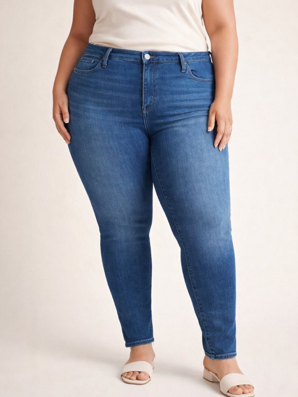 Madewell Curvy Roadtripper Skinny Jeans Size 35 Medium Wash High Rise